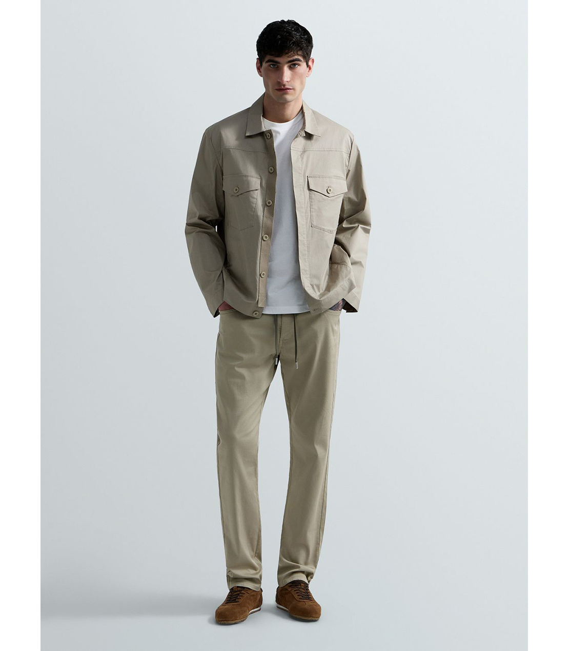 リラックステーパードLANNY タッチブルデニム 詳細画像 カーキ 2